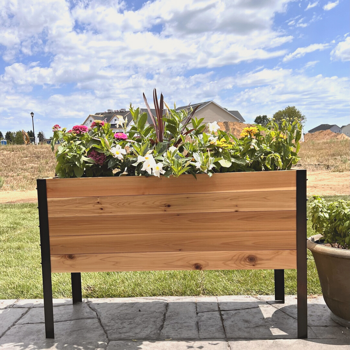 18 x 36 Raised Garden Bed - 30 TALL – rectangular cedar planter box for outdoor and garden use
