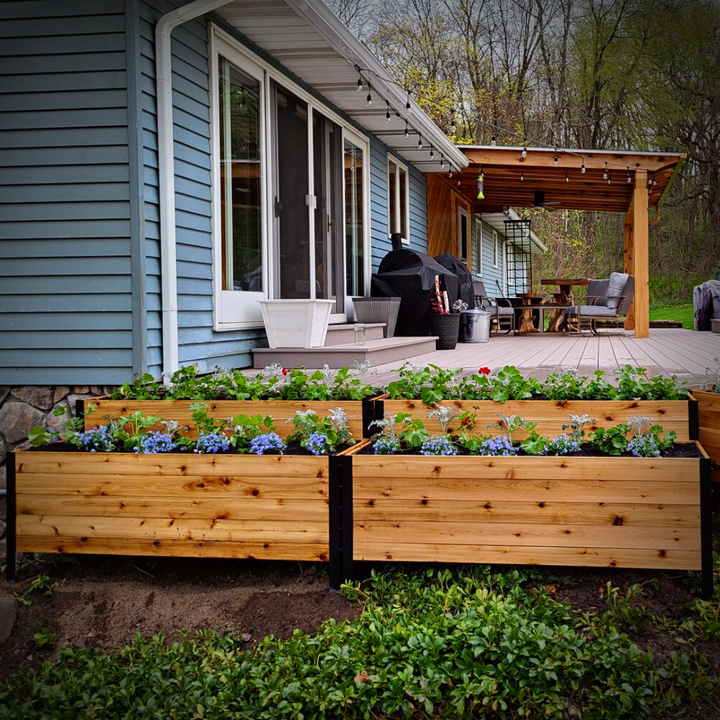 18 x 60 Planter Box - 24 TALL – rectangular cedar planter box for outdoor and garden use